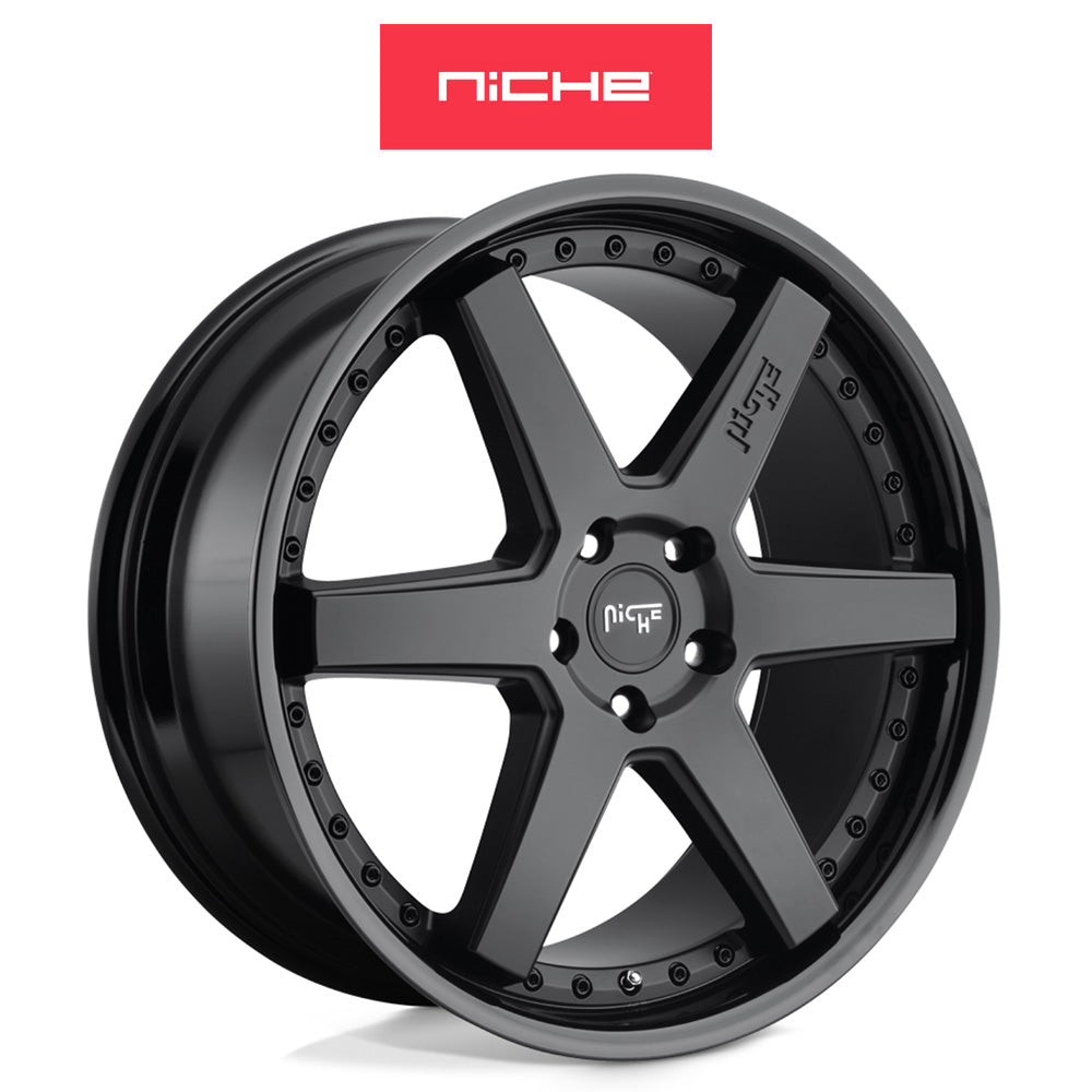 ホンダ シビック　タイプＲ(Honda Civic Type-R)用 ニッチ アルテア 19x8.5J ET 35 フロント&リア グロスブラックマットブラック ホイール４本セット Niche ALTAIR 19X8.5 5X120 72 BLD +35 (送料無料)