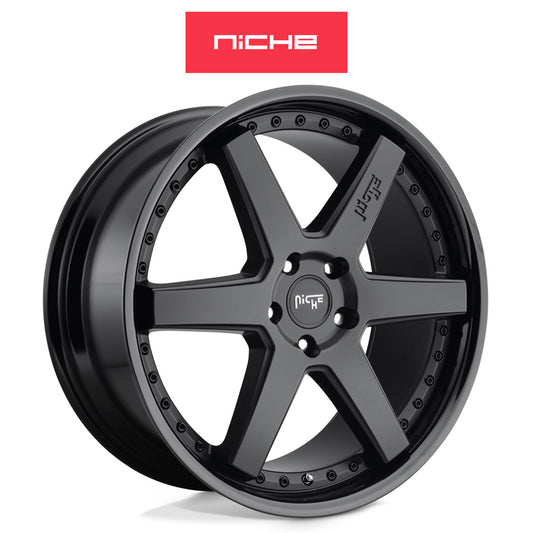 ホンダ シビック　タイプＲ(Honda Civic Type-R)用 ニッチ アルテア 19x8.5J ET 35 フロント&リア グロスブラックマットブラック ホイール４本セット Niche ALTAIR 19X8.5 5X120 72 BLD +35 (送料無料)