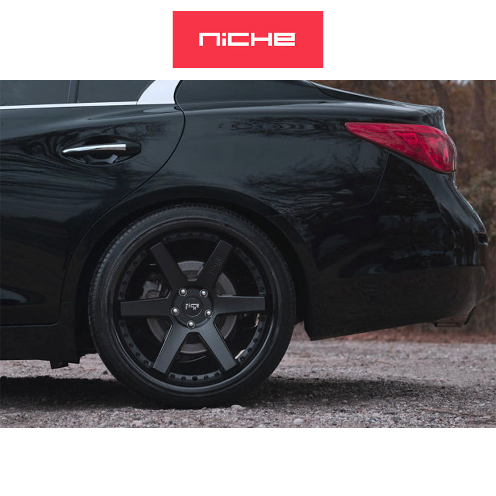 ホンダ シビック　タイプＲ(Honda Civic Type-R)用 ニッチ アルテア 19x8.5J ET 35 フロント&リア グロスブラックマットブラック ホイール４本セット Niche ALTAIR 19X8.5 5X120 72 BLD +35 (送料無料)