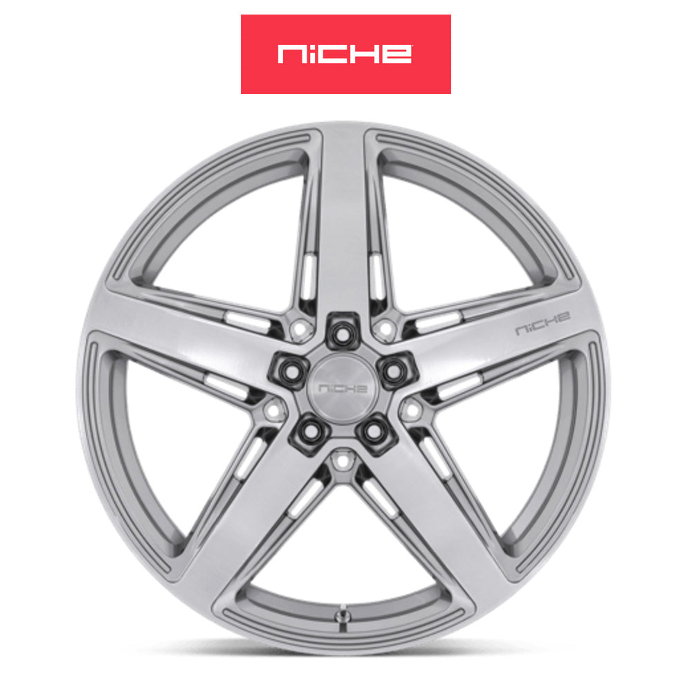トヨタ ＧＲ８６(Toyota GR86)用  ニッチ テラモ 18x8J ET 30 フロント&リア アンスラサイトブラッシュドフェイスティントクリア ホイール４本セット Niche TERAMO TERAMO 18X8 5X100 66 GLR +30 (送料無料)