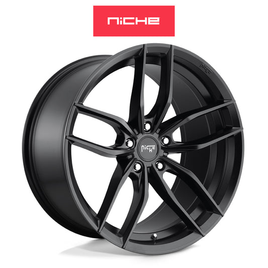 ホンダ シビック　タイプＲ(Honda Civic Type-R)用  ニッチ ヴォッソ 19x8.5J ET 35 フロント&リア マットブラックホイール４本セット Niche VOSSO 19X8.5 5X120 72 BD 35MM (送料無料)