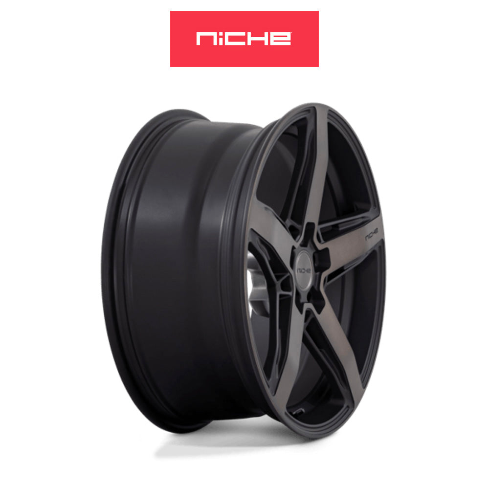 ホンダ シビック　タイプＲ(Honda Civic Type-R)用 ニッチ テラモ 20x9J ET 35 フロント&リア マットブラックダブルダークティント ホイール４本セット Niche TERAMO 20X9 5X120 72 MBT +35 (送料無料)