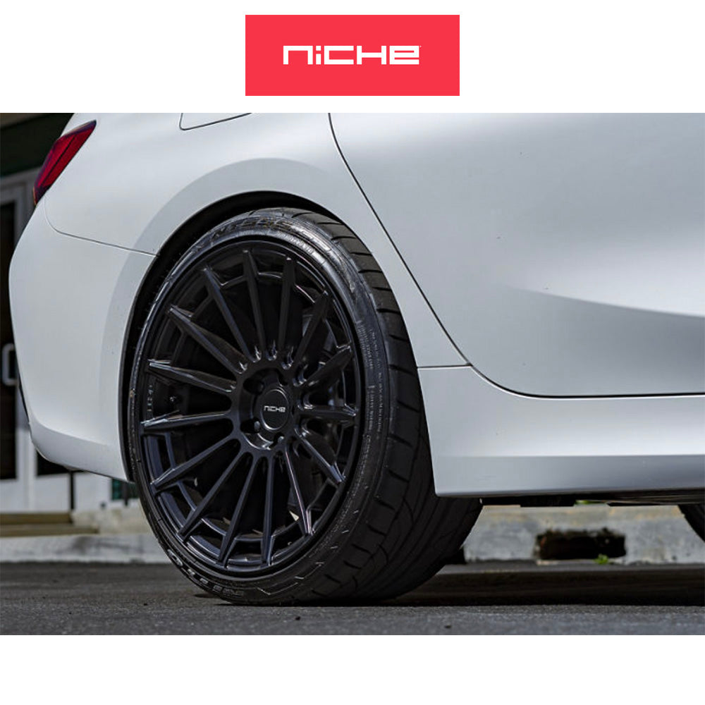 ホンダ シビック　タイプＲ(Honda Civic Type-R)用 ニッチ アマルフィ 20x9J ET 35 フロント&リア マットブラック ホイール４本セット Niche AMALFI 20X9 5X120 72 BD +35 (送料無料)