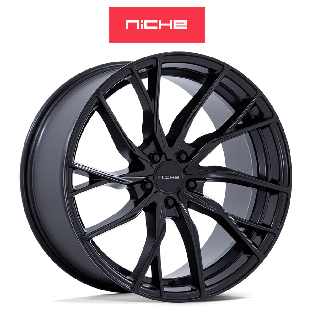 ホンダ シビック　タイプＲ(Honda Civic Type-R)用 ニッチ ノヴァラ 20x9J ET 35 フロント&リア マットブラック ホイール４本セット Niche NOVARA 20X9 5X120 72 BD +35 (送料無料)