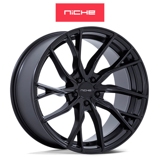 ホンダ シビック　タイプＲ(Honda Civic Type-R)用 ニッチ ノヴァラ 20x9J ET 35 フロント&リア マットブラック ホイール４本セット Niche NOVARA 20X9 5X120 72 BD +35 (送料無料)
