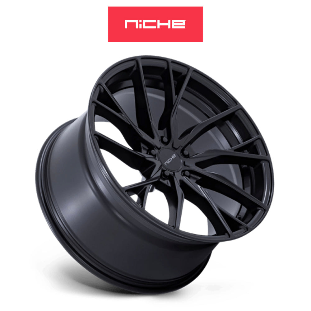 ホンダ シビック　タイプＲ(Honda Civic Type-R)用 ニッチ ノヴァラ 20x9J ET 35 フロント&リア マットブラック ホイール４本セット Niche NOVARA 20X9 5X120 72 BD +35 (送料無料)