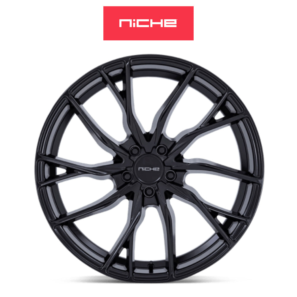 ホンダ シビック　タイプＲ(Honda Civic Type-R)用 ニッチ ノヴァラ 20x9J ET 35 フロント&リア マットブラック ホイール４本セット Niche NOVARA 20X9 5X120 72 BD +35 (送料無料)