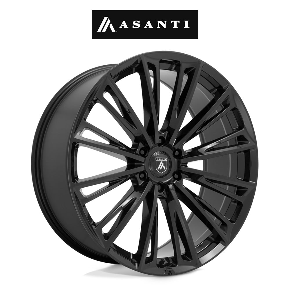 アウディ ＴＴクーペ用 アサンティ コロナ 20x9J ET 35 フロント、リア グロスブラック フロー成形アルミニウムホイール４本セット　Asanti CORONA 20X9 5X112 72 +35 G-BLK (消費税、送料込み)