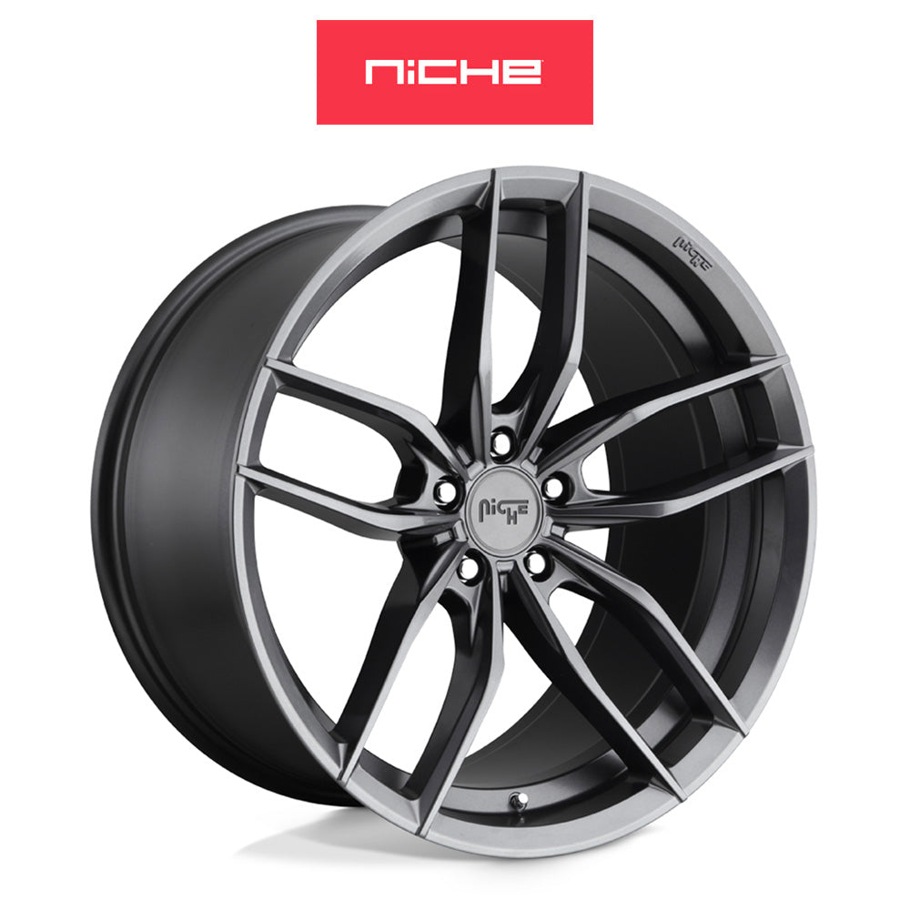 ホンダ シビック　タイプＲ(Honda Civic Type-R)用 ニッチ ヴォッソ 19x8.5J ET 35 フロント&リア マットアンスラサイト ホイール４本セット Niche VOSSO 19X8.5 5X120 72 VL 35MM (送料無料)