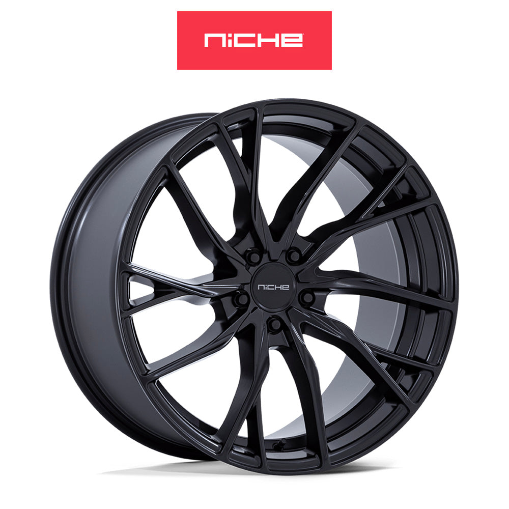 アウディ ＴＴクーペ用 ニッチ ノヴァラ 20x9J ET 42 フロント、リア マットブラック ホイール４本セット　Niche NOVARA 20X9 5X112 66 BD +42 (消費税、送料込み)