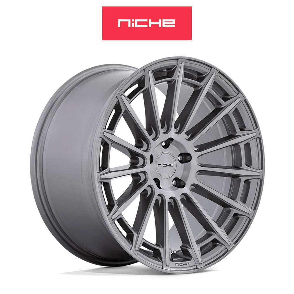 アウディ ＴＴクーペ用 ニッチ アマルフィ 20x9J ET 38 フロント&リア プラチナム ホイール４本セット Niche AMALFI 20X9 5X112 66 GLR +38 (消費税、送料込み)