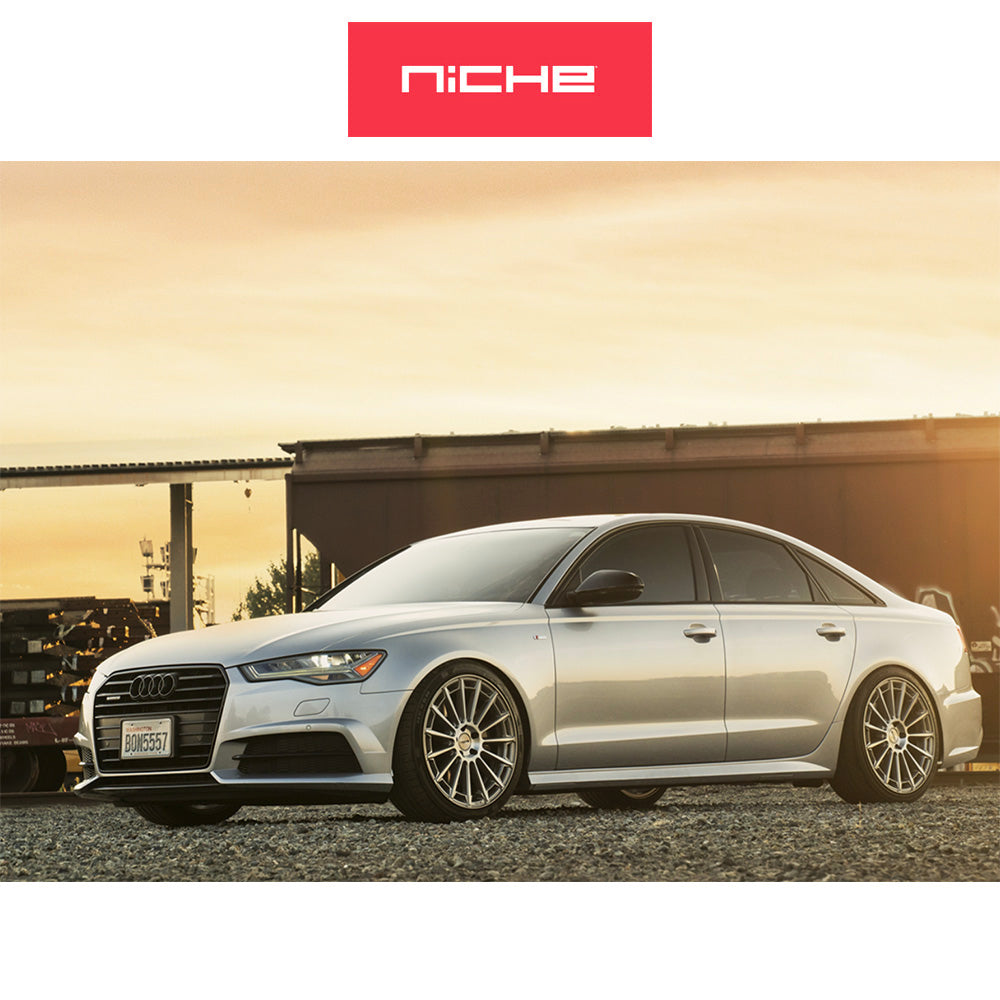 アウディ ＴＴクーペ用 ニッチ アマルフィ 20x9J ET 38 フロント&リア プラチナム ホイール４本セット Niche AMALFI 20X9 5X112 66 GLR +38 (消費税、送料込み)