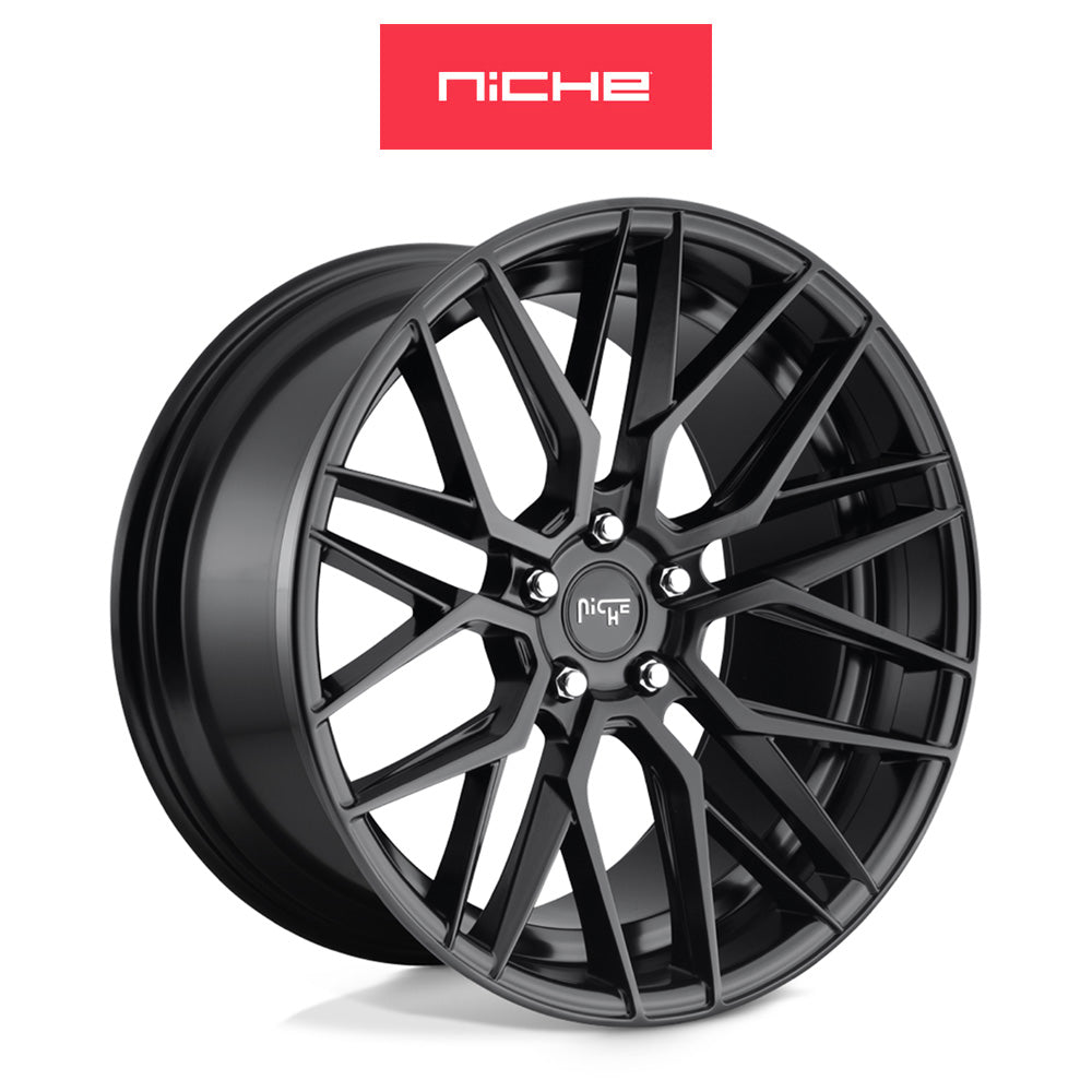 アウディＳ４用 ニッチ ガマ 20x9J ET 38 フロント、リア マットブラックホイール４本セット　Niche GAMMA 20X9 5X112 66.56 BD 38MM (消費税、送料込み)