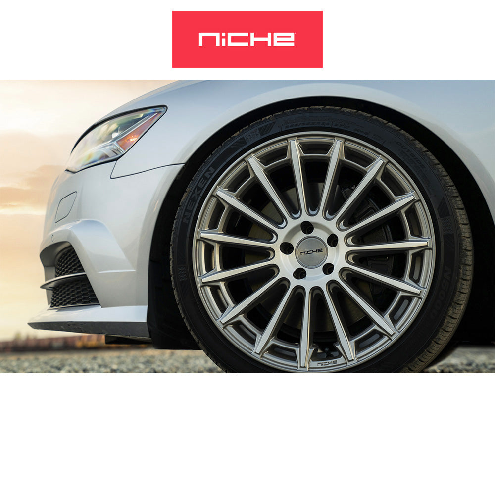 アウディ ＴＴクーペ用 ニッチ アマルフィ 20x9J ET 38 フロント&リア プラチナム ホイール４本セット Niche AMALFI 20X9 5X112 66 GLR +38 (消費税、送料込み)