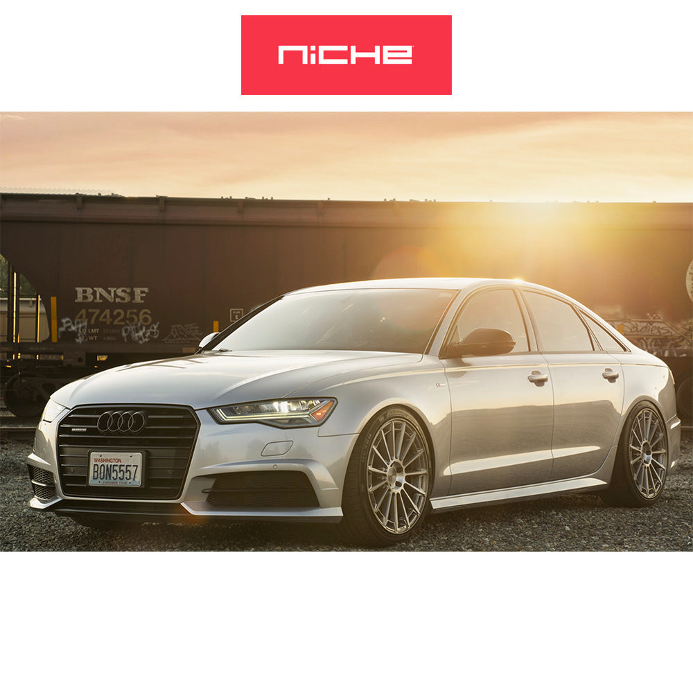 アウディ ＴＴクーペ用 ニッチ アマルフィ 20x9J ET 38 フロント&リア プラチナム ホイール４本セット Niche AMALFI 20X9 5X112 66 GLR +38 (消費税、送料込み)