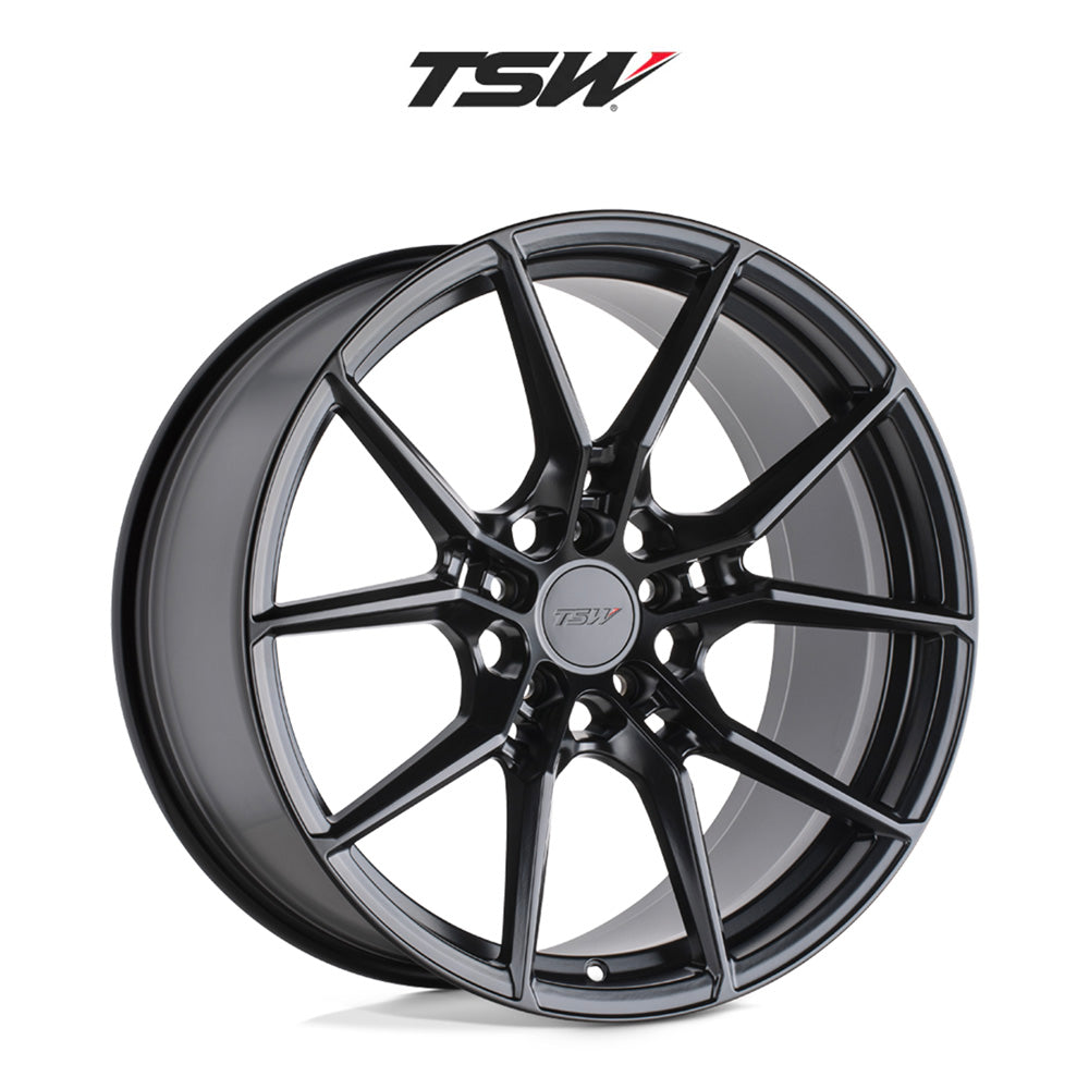 アウディＳ４用 TSW ネプチューン 18x8.5J ET 43 フロント&リア セミグロスブラック フロー成形アルミニウムホイール４本セット TSW TW NEPTUNE 18X8.5 5X112 +43 66.6 S-BLK (消費税、送料込み)