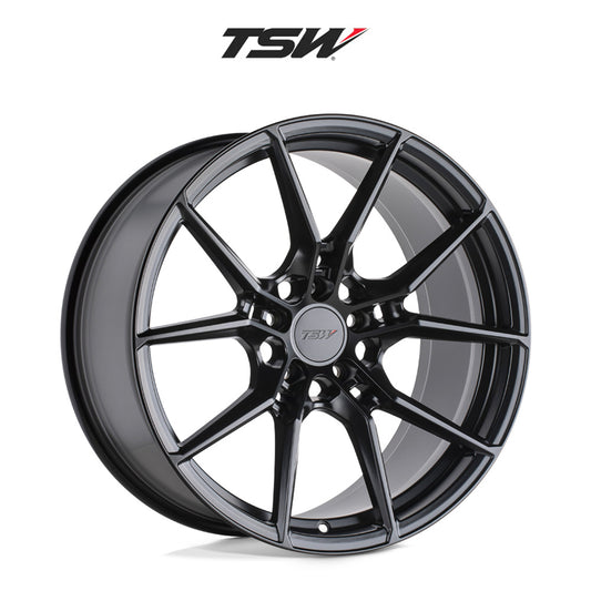 トヨタ プリウス(Toyota Prius)用 TSW ネプチューン 18x8J ET 35 フロント&リア セミグロスブラック フロー成形アルミニウムホイール４本セット TSW TW NEPTUNE 18X8 5X114 +35 76 S-BLK (消費税、送料込み)