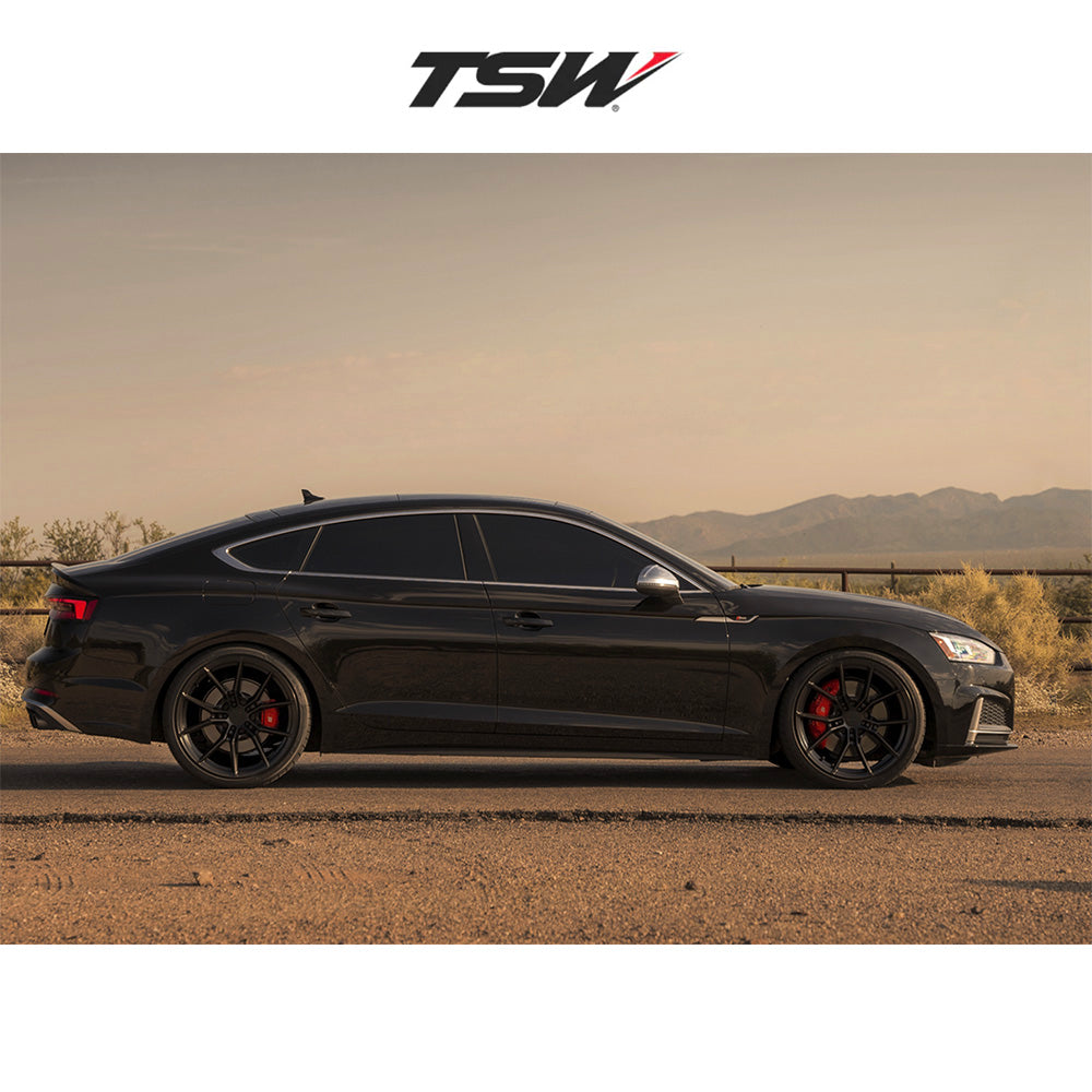 アウディＳ４用 TSW ネプチューン 18x8.5J ET 43 フロント&リア セミグロスブラック フロー成形アルミニウムホイール４本セット TSW TW NEPTUNE 18X8.5 5X112 +43 66.6 S-BLK (消費税、送料込み)