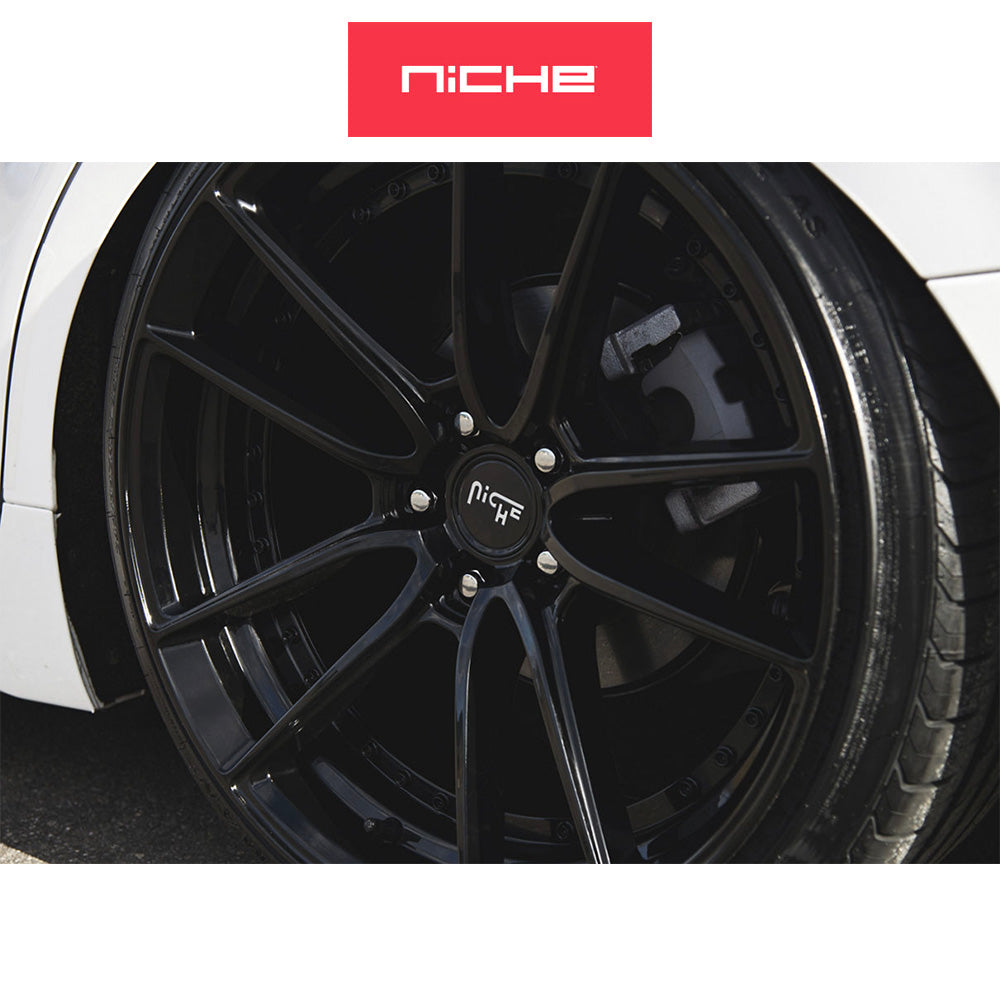 ホンダ シビック　タイプＲ(Honda Civic Type-R)用 ニッチ DFS 19x8.5J ET 35 フロント&リア グロスブラック ホイール４本セット Niche DFS 19X8.5 5X120 72 BL +35 (送料無料)