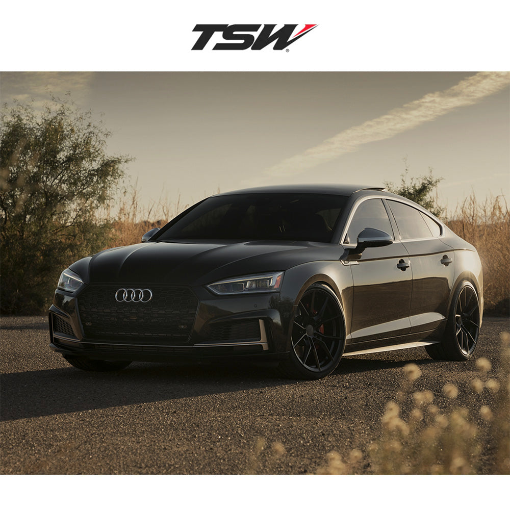 アウディＳ４用 TSW ネプチューン 18x8.5J ET 43 フロント&リア セミグロスブラック フロー成形アルミニウムホイール４本セット TSW TW NEPTUNE 18X8.5 5X112 +43 66.6 S-BLK (消費税、送料込み)