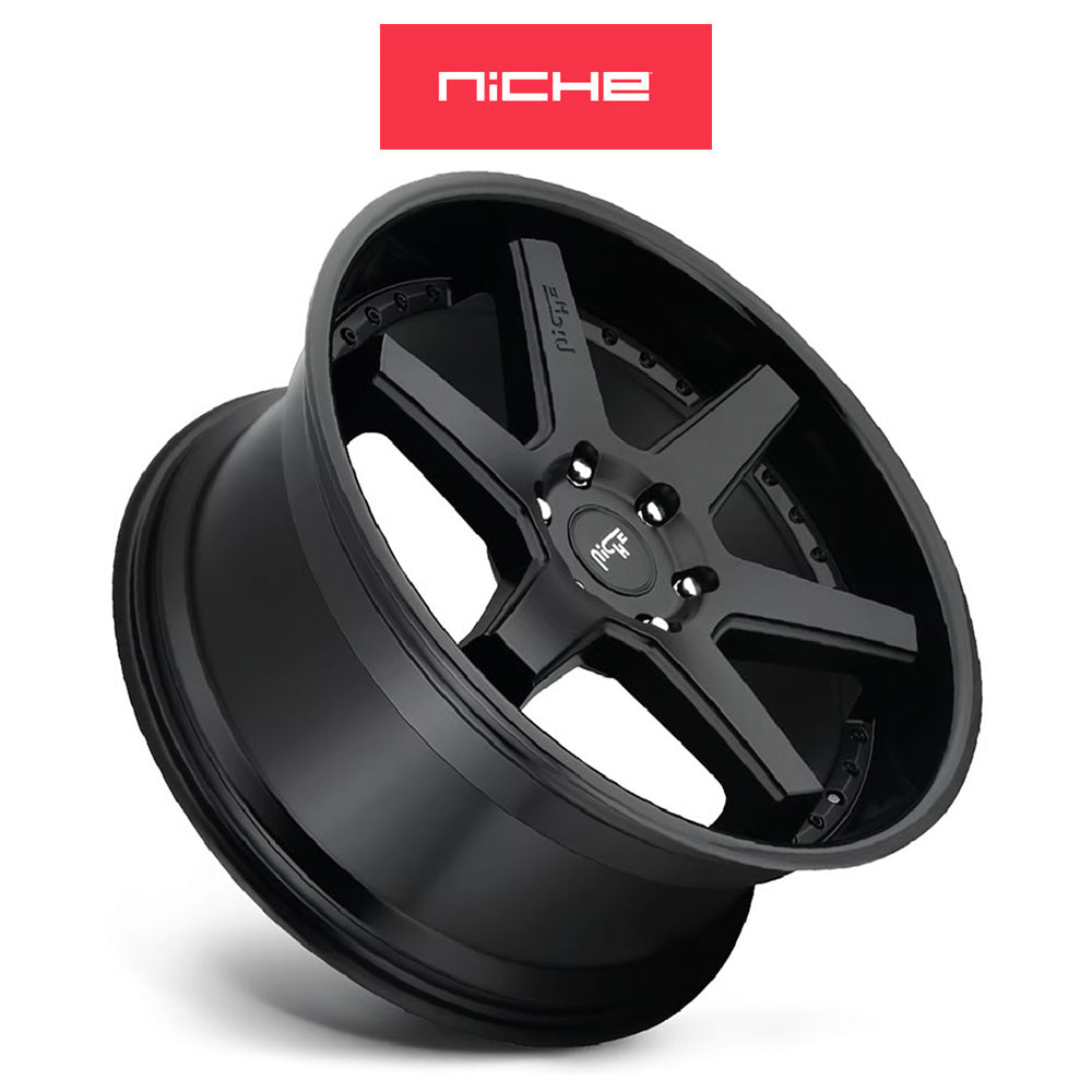 キャデラック エスカレード用 ニッチ アルテア 22x10J ET 25 フロント、リア グロスブラックマットブラック ホイール４本セット (消費税、送料込み)