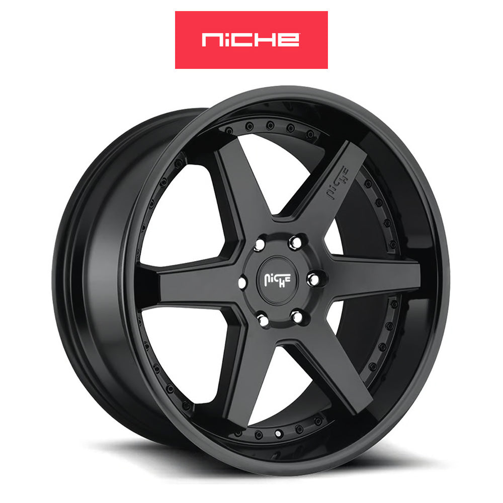 キャデラック エスカレード用 ニッチ アルテア 22x10J ET 25 フロント、リア グロスブラックマットブラック ホイール４本セット (消費税、送料込み)