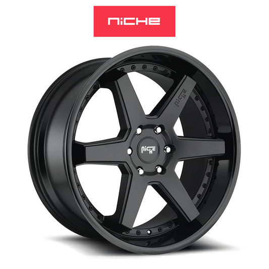 キャデラック エスカレード用 ニッチ アルテア 22x10J ET 25 フロント、リア グロスブラックマットブラック ホイール４本セット (消費税、送料込み)