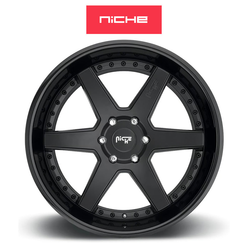 キャデラック エスカレード用 ニッチ アルテア 22x10J ET 25 フロント、リア グロスブラックマットブラック ホイール４本セット (消費税、送料込み)