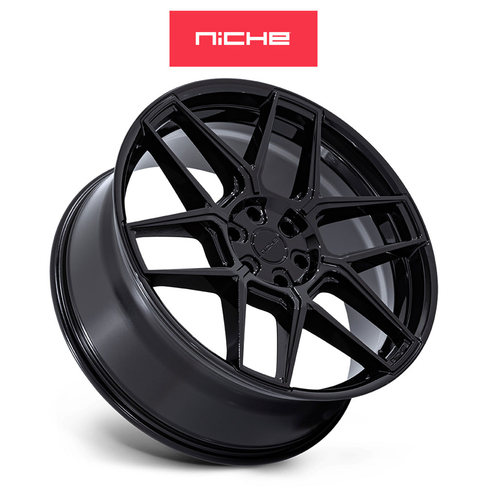 シボレー タホ 用 ニッチ ライズ 24x10J ET 30 フロント、リア グロスブラック ホイール４本セット (消費税、送料込み)