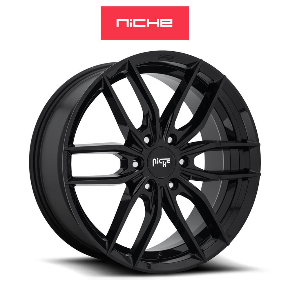 シボレー タホ 用 ニッチ ヴォッソ 22x9.5J ET 30 フロント、リア グロスブラック アルミニウムホイール４本セット (消費税、送料込み)
