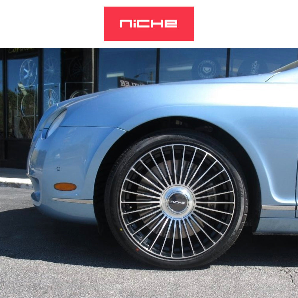 日産 ＧＴ－Ｒ用 ニッチ セリーン 20x9J ET 35 フロント、20x10.5 ET 40 リア グロスブラック マシンドフェイス フローフォーミング・アルミニウムホイール４本セット (消費税、送料込み)