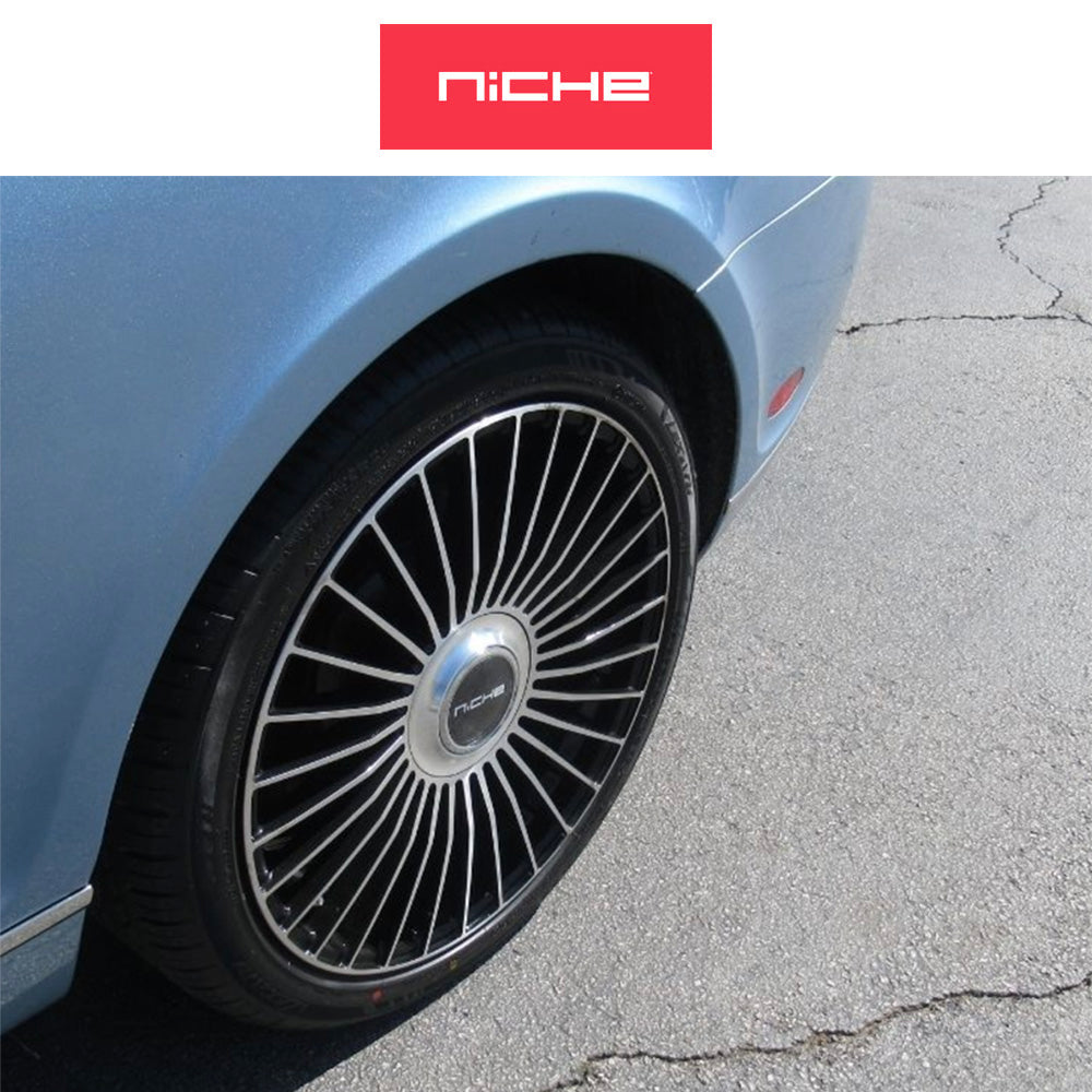 日産 ＧＴ－Ｒ用 ニッチ セリーン 20x9J ET 35 フロント、20x10.5 ET 40 リア グロスブラック マシンドフェイス フローフォーミング・アルミニウムホイール４本セット (消費税、送料込み)