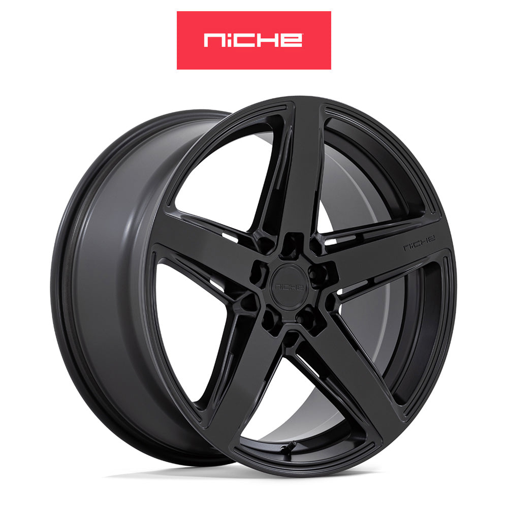 アウディ ＴＴクーペ用 ニッチ テラモ 20x9J ET 38 フロント、リア  マットブラック ホイール４本セット Niche TERAMO 20X9 5X112 66 BD +38 (消費税、送料込み)