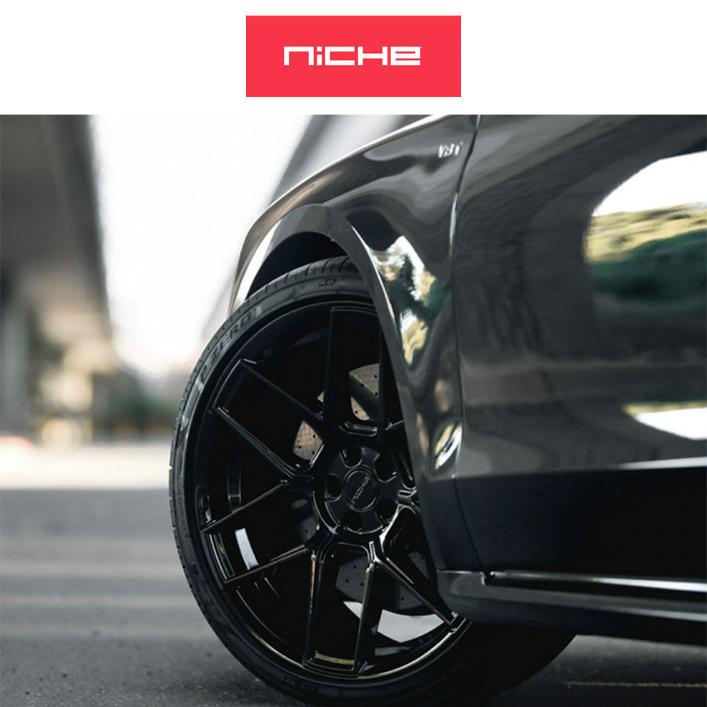 日産 ＧＴ－Ｒ用 ニッチ ライズ 20x9J ET 35 フロント、20x10.5 ET 38 リア アンスラサイト マシンドフェイス ホイール４本セット (消費税、送料込み)
