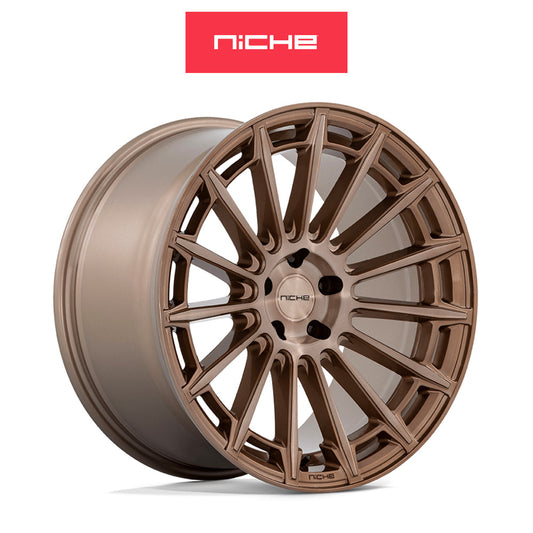 トヨタ GR スープラ用 ニッチ アマルフィ 20x9J ET 25 フロント、20x10.5 ET 40 リア プラチナムブロンズ ホイール４本セット (消費税、送料込み)