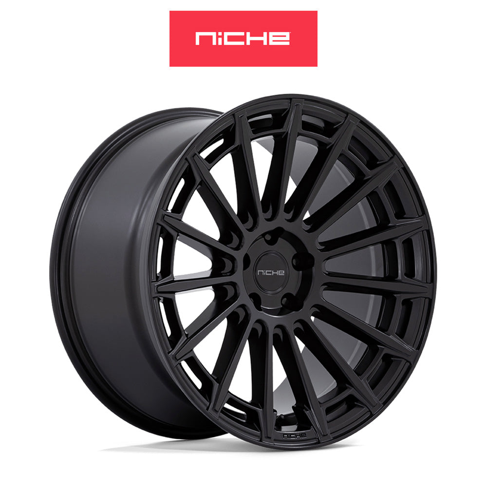 トヨタ GR スープラ用 ニッチ アマルフィ 20x9J ET 25 フロント、20x10.5 ET 40 リア マットブラック ホイール４本セット (消費税、送料込み)