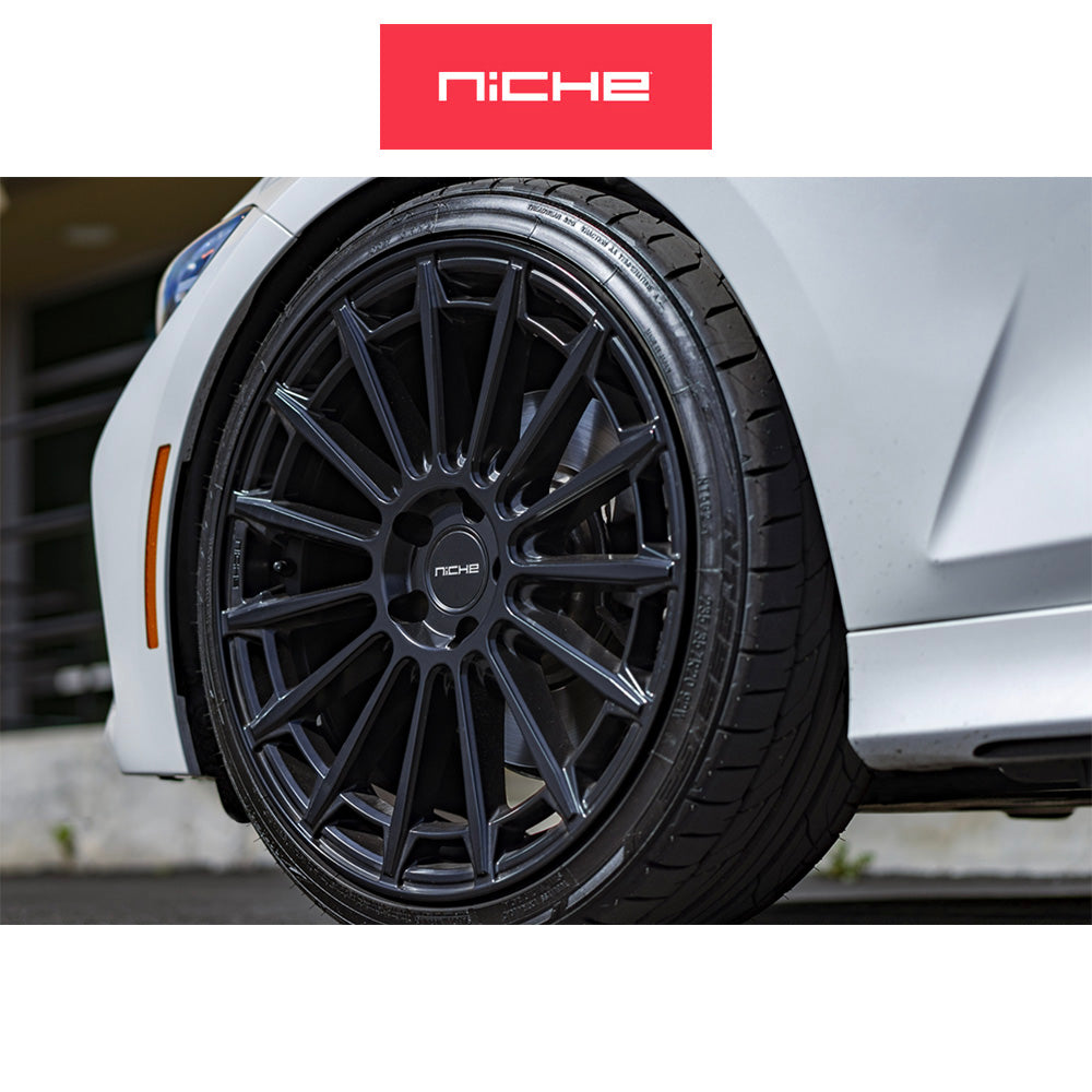 トヨタ GR スープラ用 ニッチ アマルフィ 20x9J ET 25 フロント、20x10.5 ET 40 リア マットブラック ホイール４本セット (消費税、送料込み)