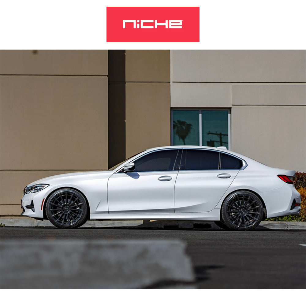 トヨタ GR スープラ用 ニッチ アマルフィ 20x9J ET 25 フロント、20x10.5 ET 40 リア マットブラック ホイール４本セット (消費税、送料込み)