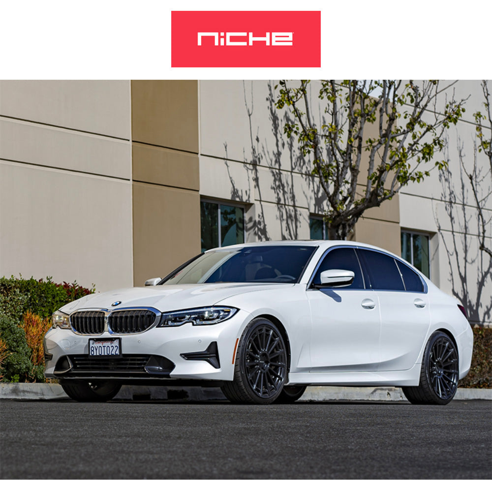 トヨタ GR スープラ用 ニッチ アマルフィ 20x9J ET 25 フロント、20x10.5 ET 40 リア マットブラック ホイール４本セット (消費税、送料込み)