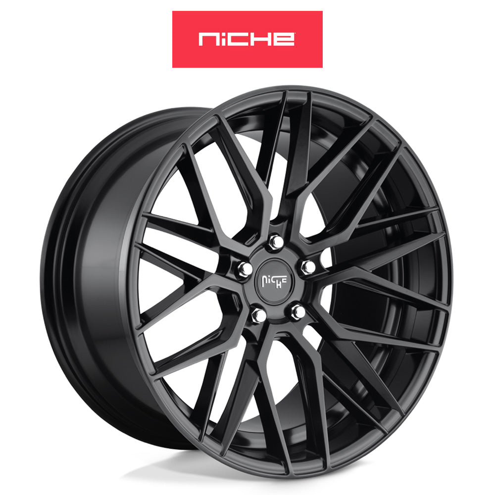 ホンダ シビック　タイプＲ(Honda Civic Type-R)用 ニッチ ガマ 19x8.5J ET 35 フロント&リア マットブラックホイール４本セット Niche GAMMA 19X8.5 5X120 72 BD +35 (送料無料)