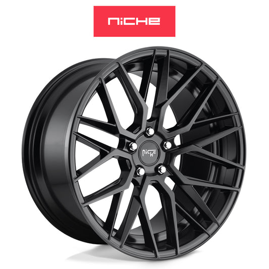 ホンダ シビック　タイプＲ(Honda Civic Type-R)用 ニッチ ガマ 19x8.5J ET 35 フロント&リア マットブラックホイール４本セット Niche GAMMA 19X8.5 5X120 72 BD +35 (送料無料)