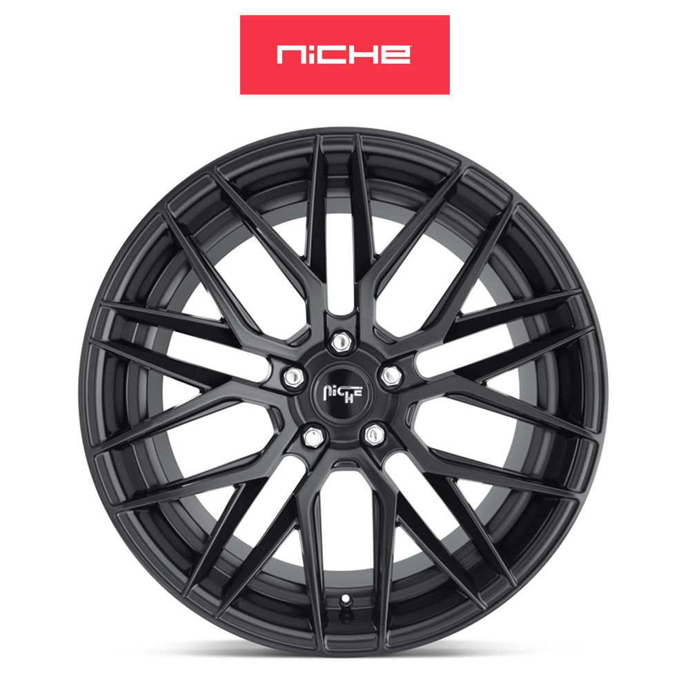 ホンダ シビック　タイプＲ(Honda Civic Type-R)用 ニッチ ガマ 19x8.5J ET 35 フロント&リア マットブラックホイール４本セット Niche GAMMA 19X8.5 5X120 72 BD +35 (送料無料)