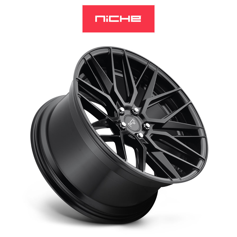 ホンダ シビック　タイプＲ(Honda Civic Type-R)用 ニッチ ガマ 19x8.5J ET 35 フロント&リア マットブラックホイール４本セット Niche GAMMA 19X8.5 5X120 72 BD +35 (送料無料)