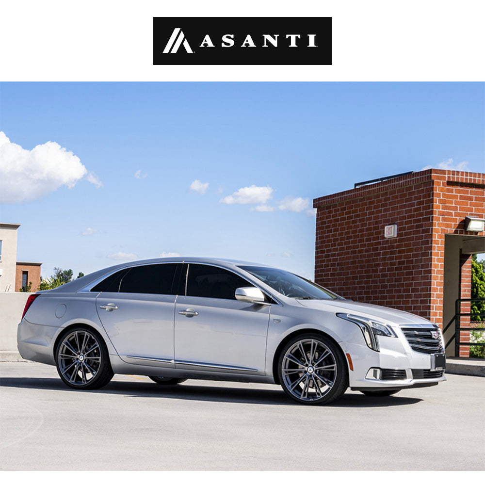 テスラモデル３用 アサンティ コロナ 20x9J ET 35 フロント、リア チタニウムブラッシュド フロー成形アルミニウムホイール４本セット　Asanti CORONA 20X9 5X4.5 72 +35 TITAN-BRUSH (消費税、送料込み)