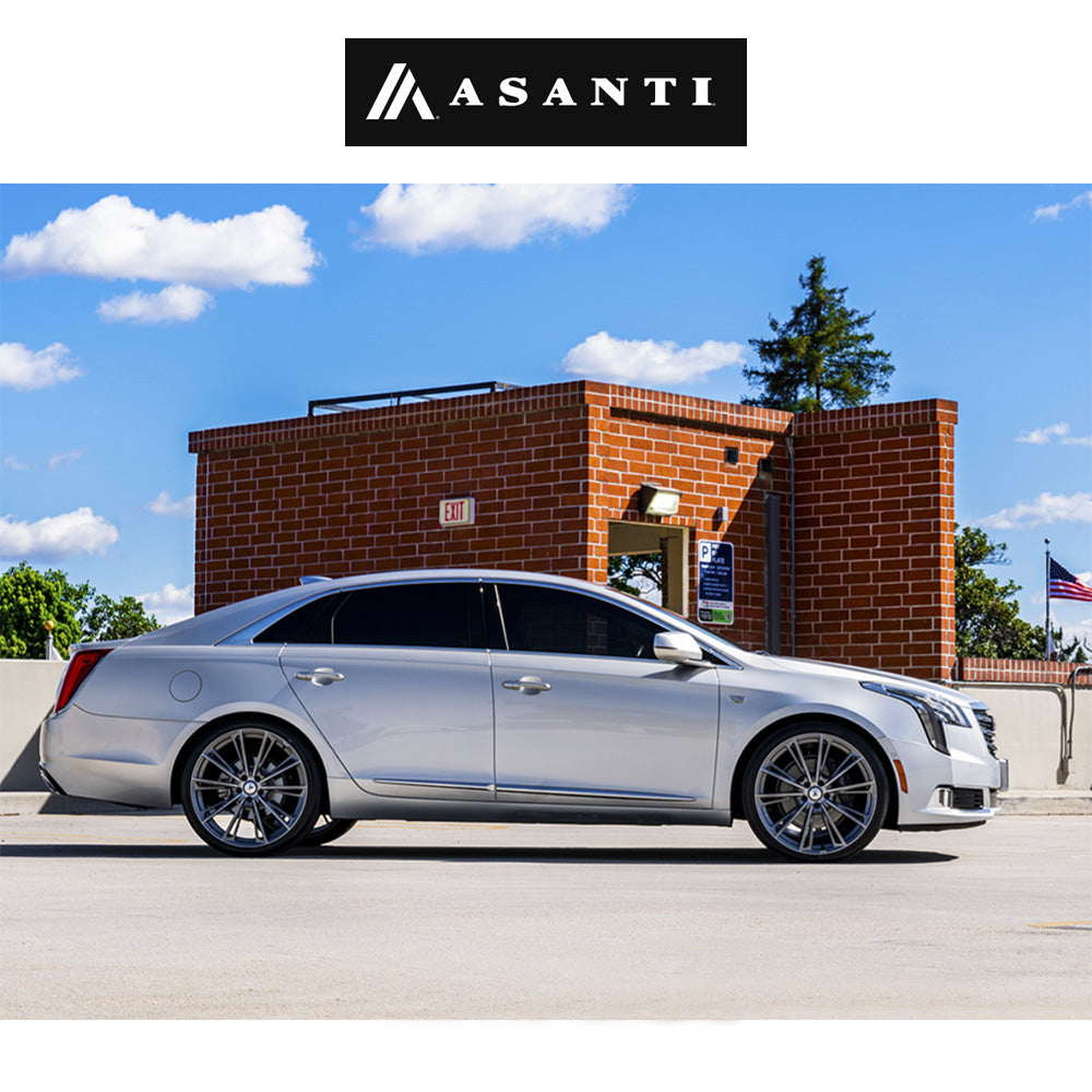 テスラモデル３用 アサンティ コロナ 20x9J ET 35 フロント、リア チタニウムブラッシュド フロー成形アルミニウムホイール４本セット　Asanti CORONA 20X9 5X4.5 72 +35 TITAN-BRUSH (消費税、送料込み)