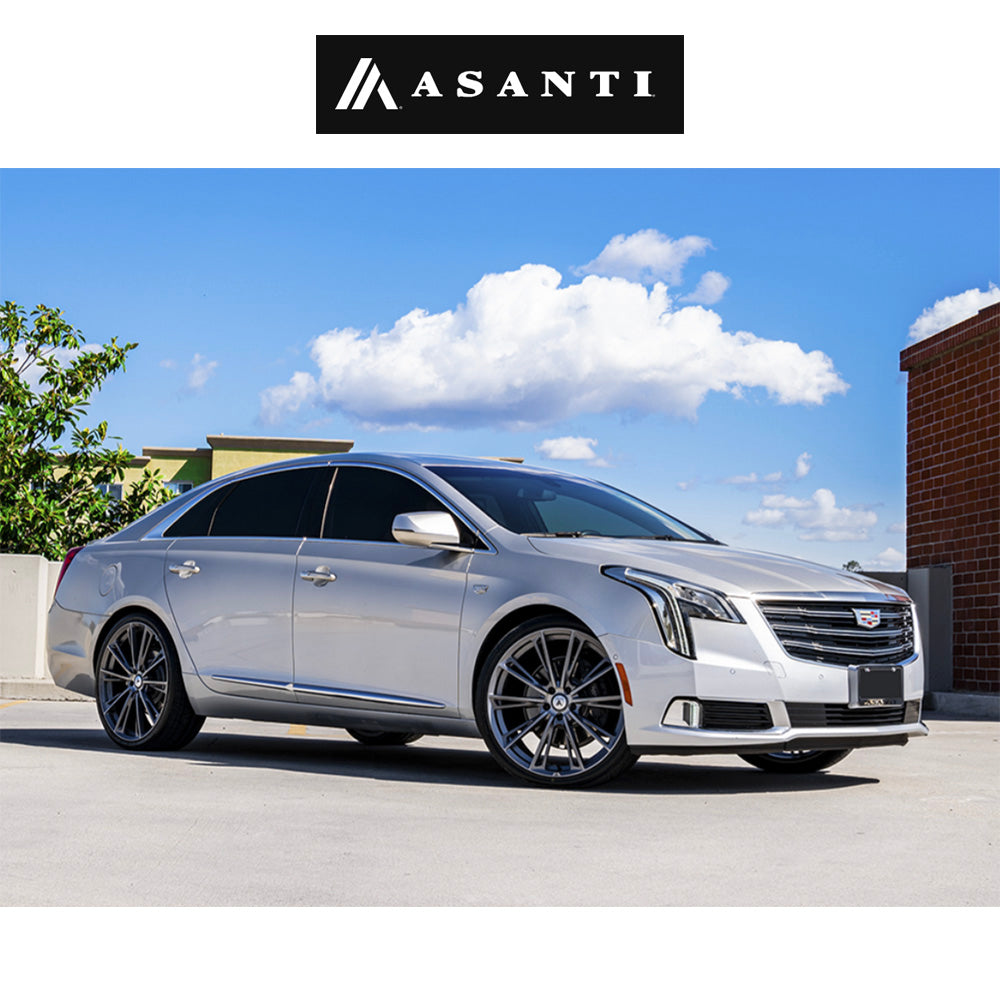 テスラモデル３用 アサンティ コロナ 20x9J ET 35 フロント、リア チタニウムブラッシュド フロー成形アルミニウムホイール４本セット　Asanti CORONA 20X9 5X4.5 72 +35 TITAN-BRUSH (消費税、送料込み)