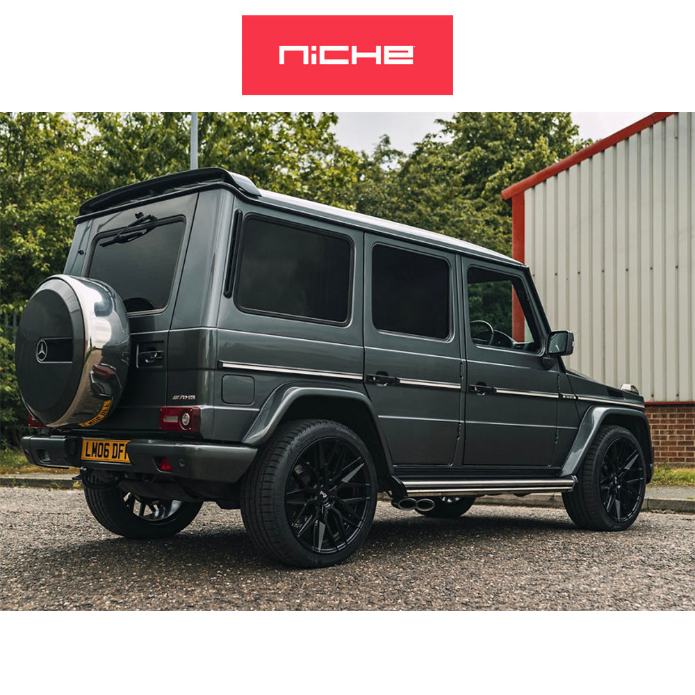 テスラモデル３用 ニッチ ガマ 19x8.5J ET 35 フロント、リア マットブラックホイール４本セット (消費税、送料込み)