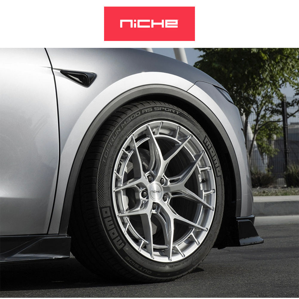 ランドローバー レンジローバー用 ニッチ リビエラ 22x9J ET 27 フロント、リア グロスシルバー ブラッシュドフェイス フリーフォームホイール４本セット (消費税、送料込み)
