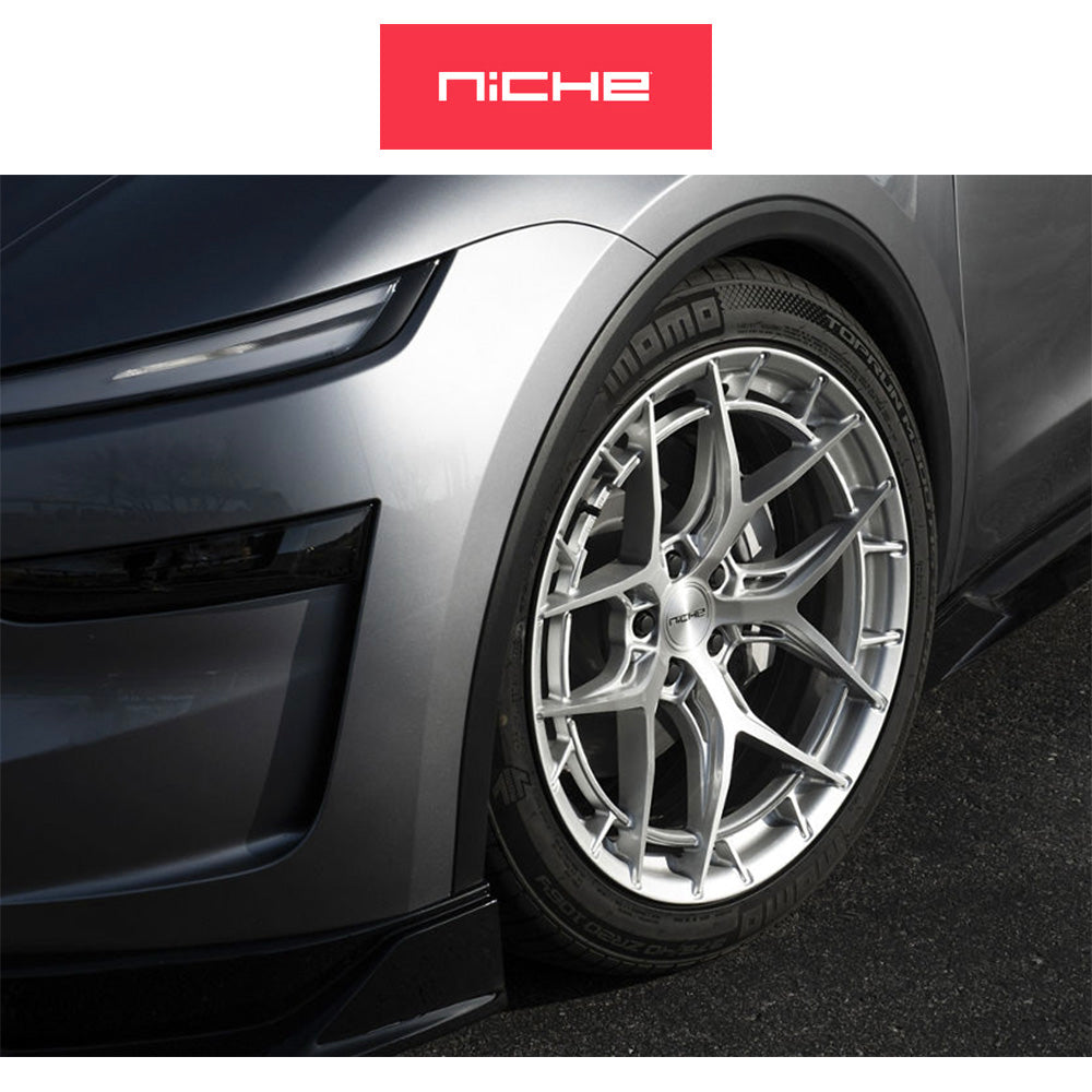 ランドローバー レンジローバー用 ニッチ リビエラ 22x9J ET 27 フロント、リア グロスシルバー ブラッシュドフェイス フリーフォームホイール４本セット (消費税、送料込み)