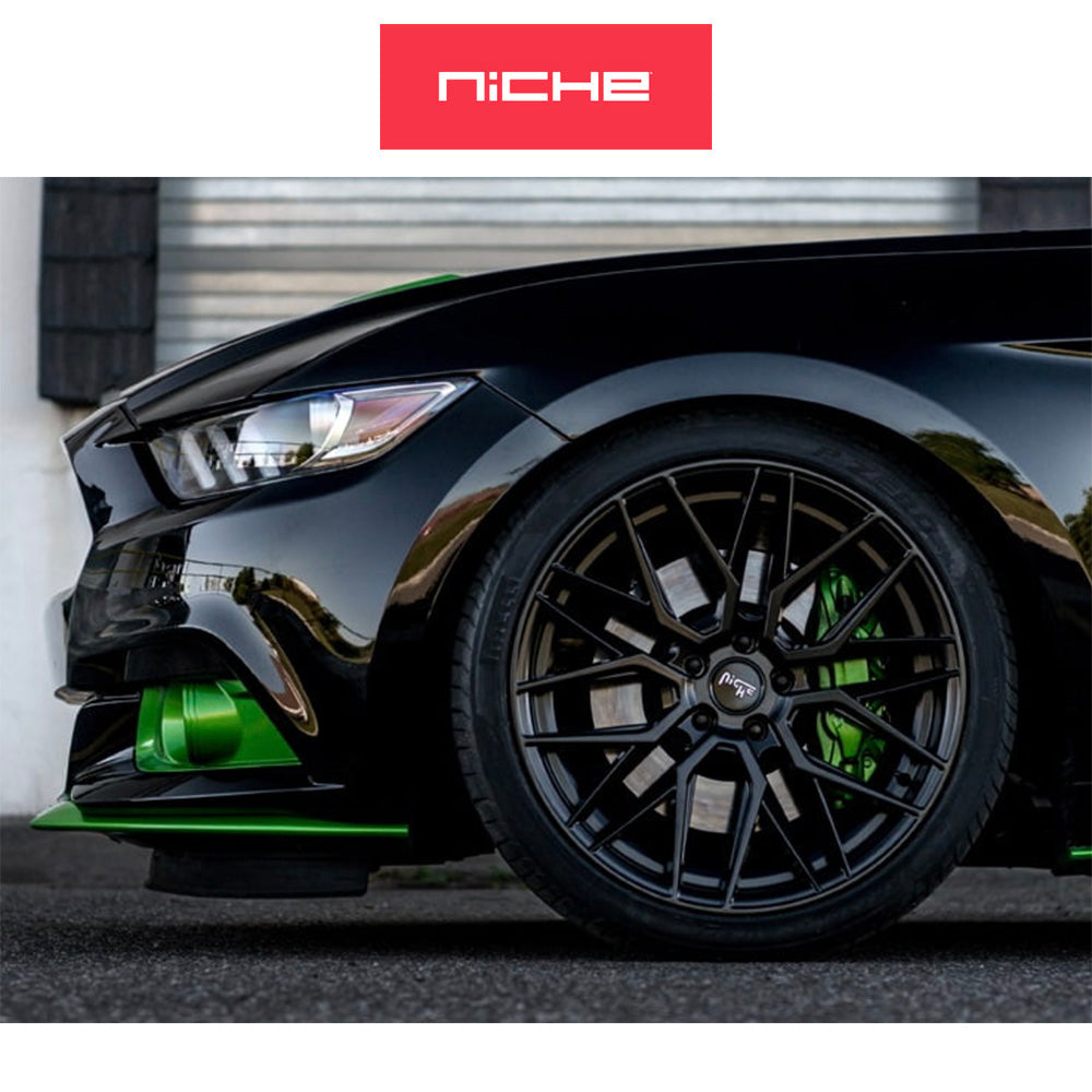 ダッジ チャレンジャー用 ニッチ ガマ 20x9J ET 18 フロント、20x10.5J ET 20 リア グロスブラック ホイール４本セット (消費税、送料込み)